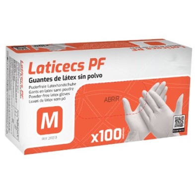 GUANTE LUHEPA LATEX SIN POLVO 5,5g 8400 (100 unds)